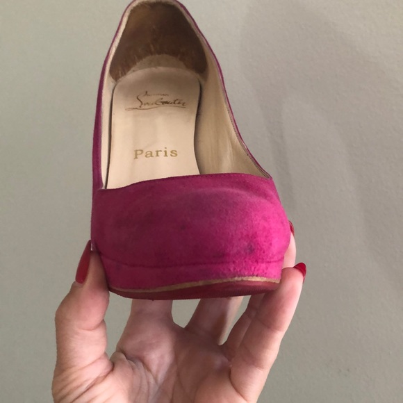 New Simple Fuchsia Suede Pumps 114mm - Picture 6 of 7